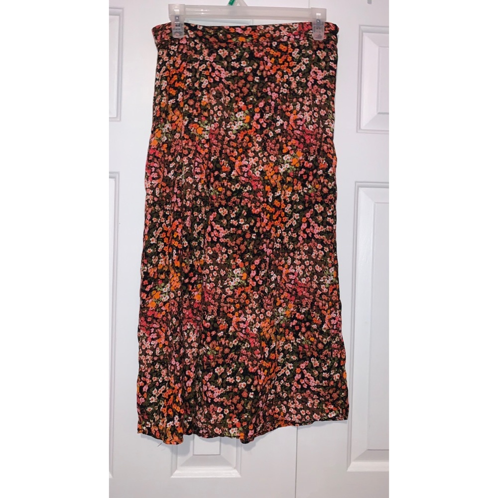 H&M Floral Slit Dress with side zipper